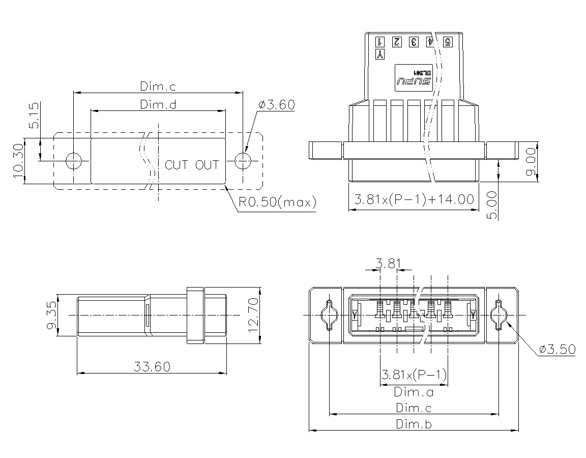 动态接插件连接器DL381H1XXF-BK-0Y12(03-10)-速普电子