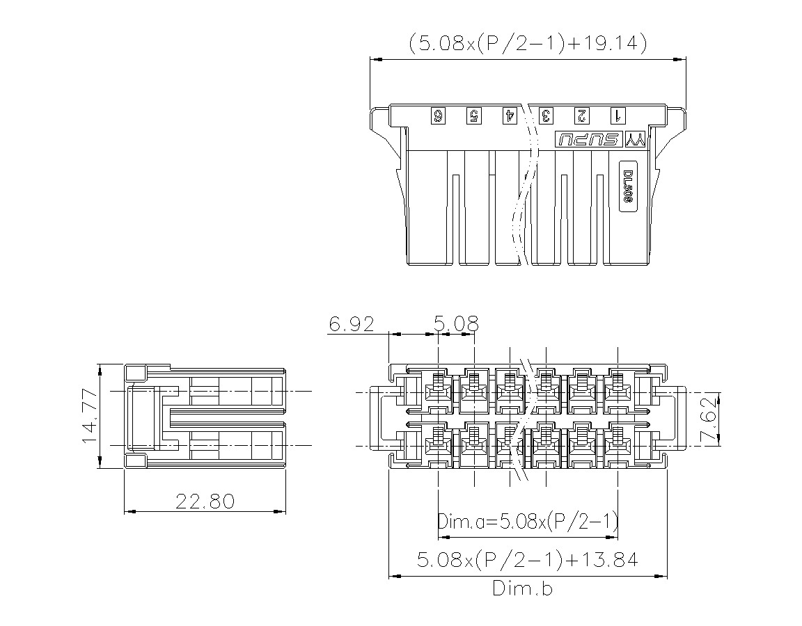 动态接插件连接器DL508H2XXM-BK-YY10(06-12)-速普电子