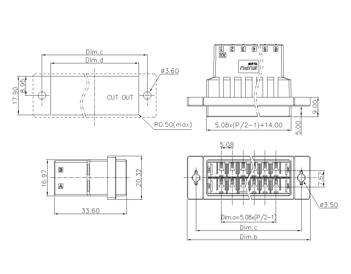 动态接插件连接器DL508H2XXF-BK-XX12-速普电子