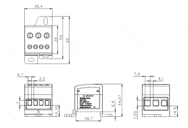 Terminal rozgałęźny SPDB3x16/4x6-Supu Electronics