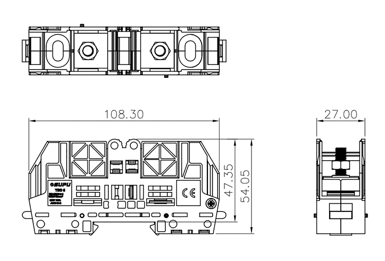 Blok zacisków śrubowych TBO6-2-GY-Supu Electronics