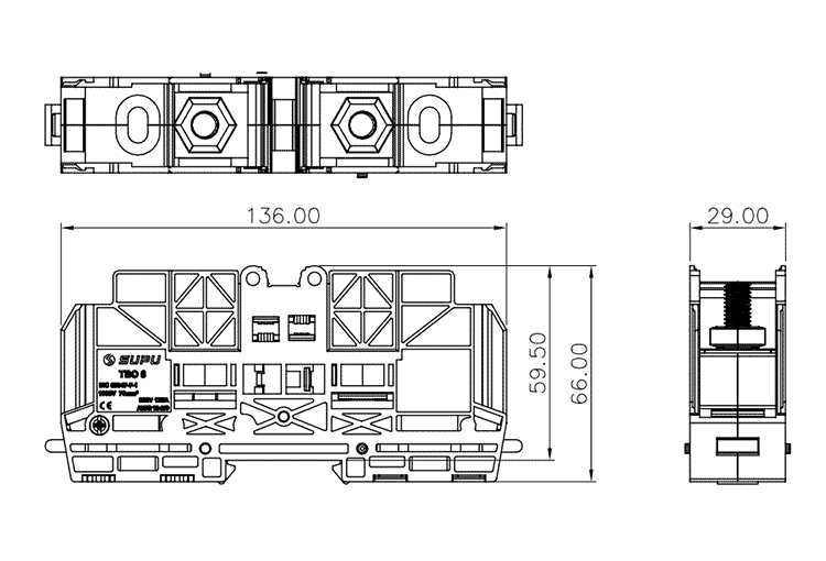 Blok zacisków śrubowych TBO8-2-GY-Supu Electronics