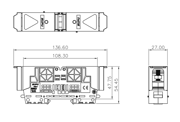 Blok zacisków śrubowych TBOC6-2-GY-Supu Electronics