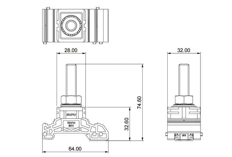 Blok zacisków śrubowych TBV10-1-GY-Supu Electronics