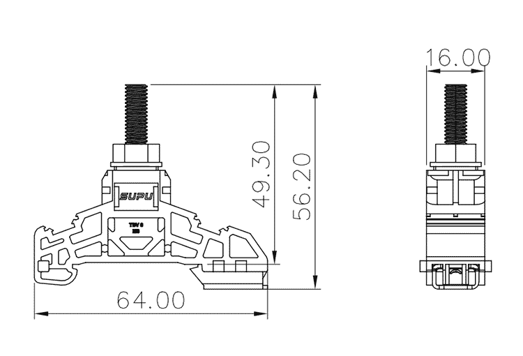 Blok zacisków śrubowych TBV6-1-GY-Supu Electronics