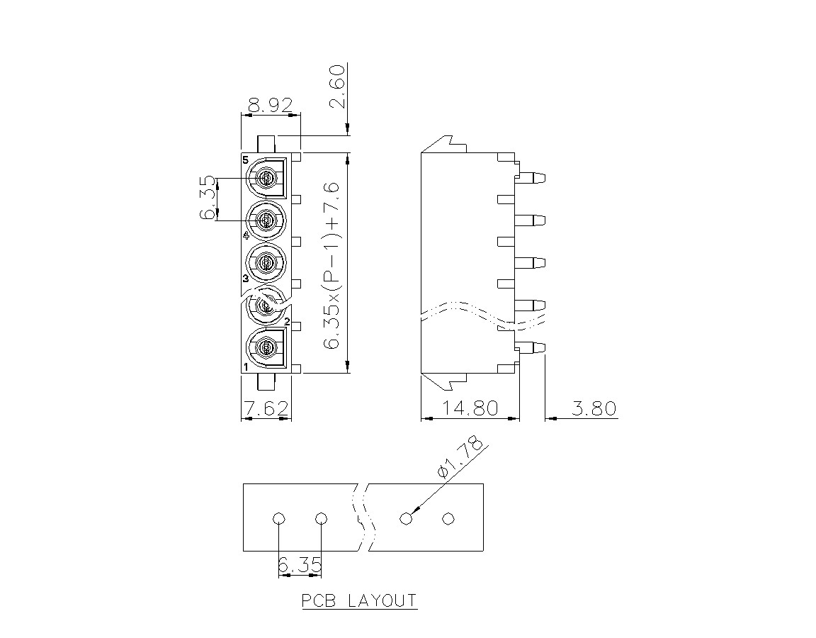 Końcówka zaciskowa BP635VXXM-WT-0000 jednorzędowa